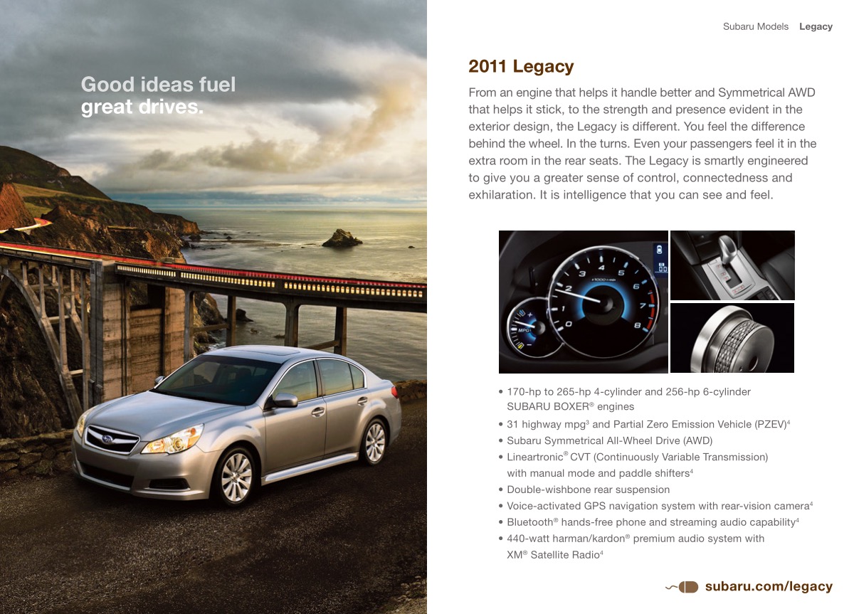 2011 Subaru Brochure Page 4